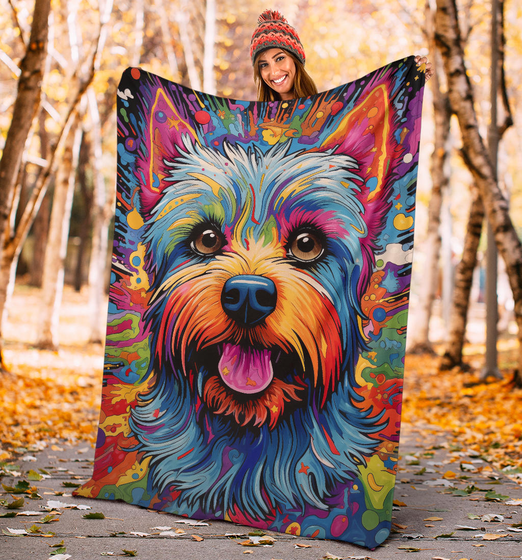 Biewer Terri Blanket, Trippy Psychedelics Biewer Terri Fleece Blanket, Biewer Terri Throw Blanket, Biewer Terri Gifts