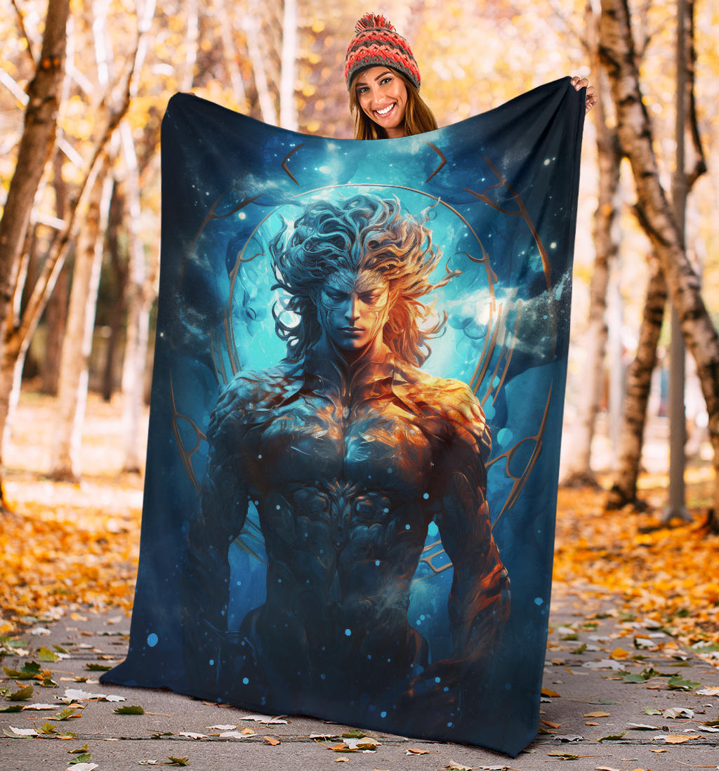 Aquarius Zodiac Sign Blanket, Aquarius Zodiac Throw Blanket, Aquarius Zodiac Gifts, Aquarius Fleece Blanket