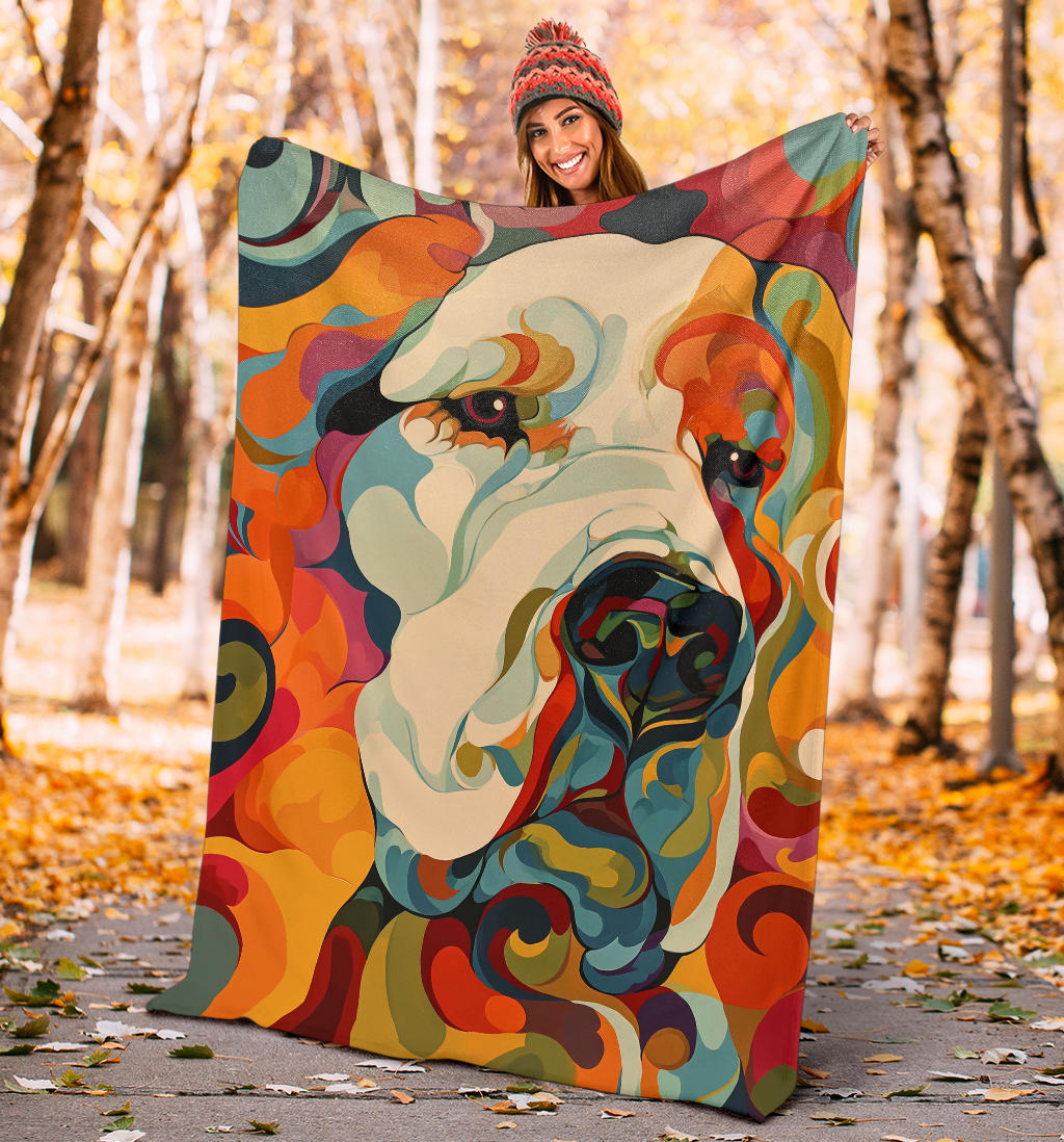 Kuvasz Dog Blanket, Trippy Psychedelics Kuvasz Dog Fleece Blanket, Kuvasz Dog Throw Blanket, Kuvasz Dog Gifts