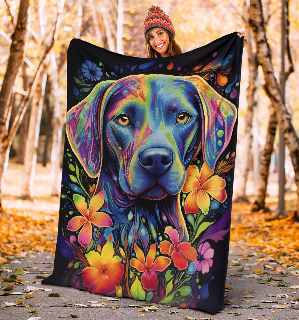 Trippy Psychedelics Labrador Retriever Blanket, Labrador Retriever Throw Blanket, Labrador Retriever Fleece Blanket, Labrador Retriever Gift