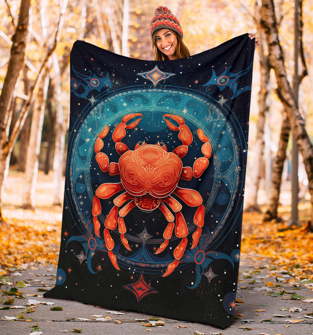 Crab Zodiac Blanket, Cancer Zodiac Sign, Cancer Zodiac Gifts, Cancer Throw Blanket