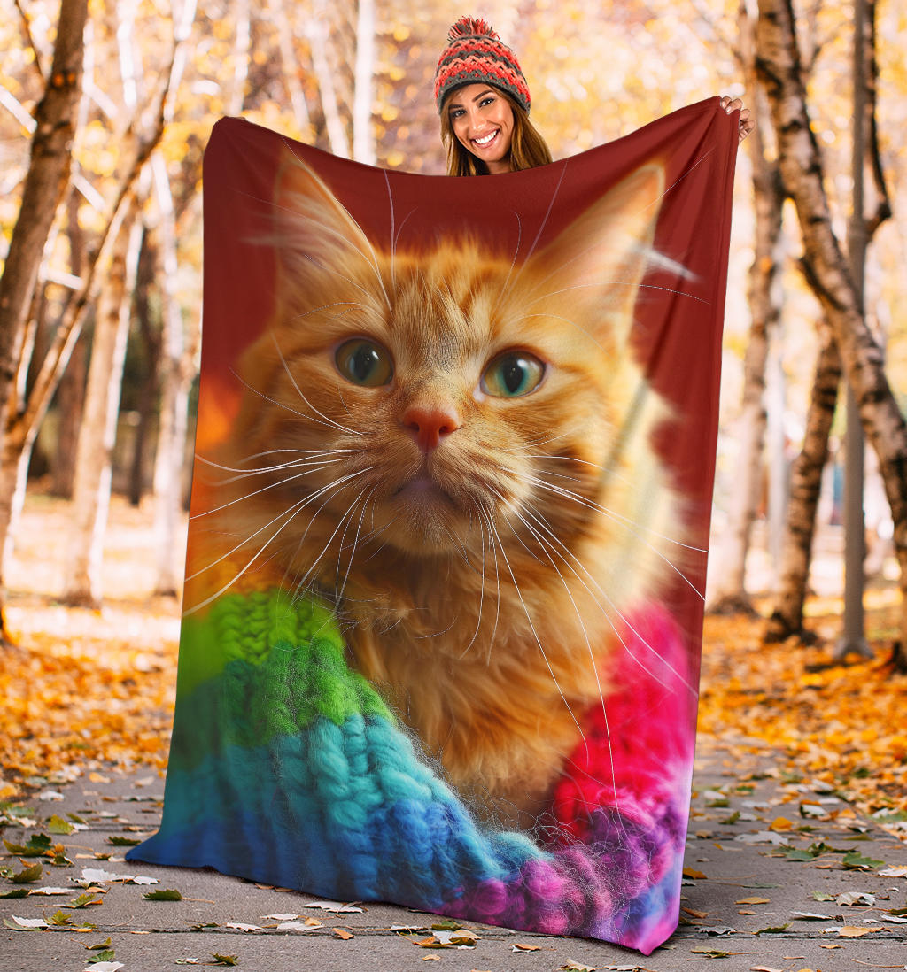 Munchkin cat Blanket, Trippy Psychedelics Munchkin cat Fleece Blanket, Munchkin cat Throw Blanket, Munchkin cat Gifts