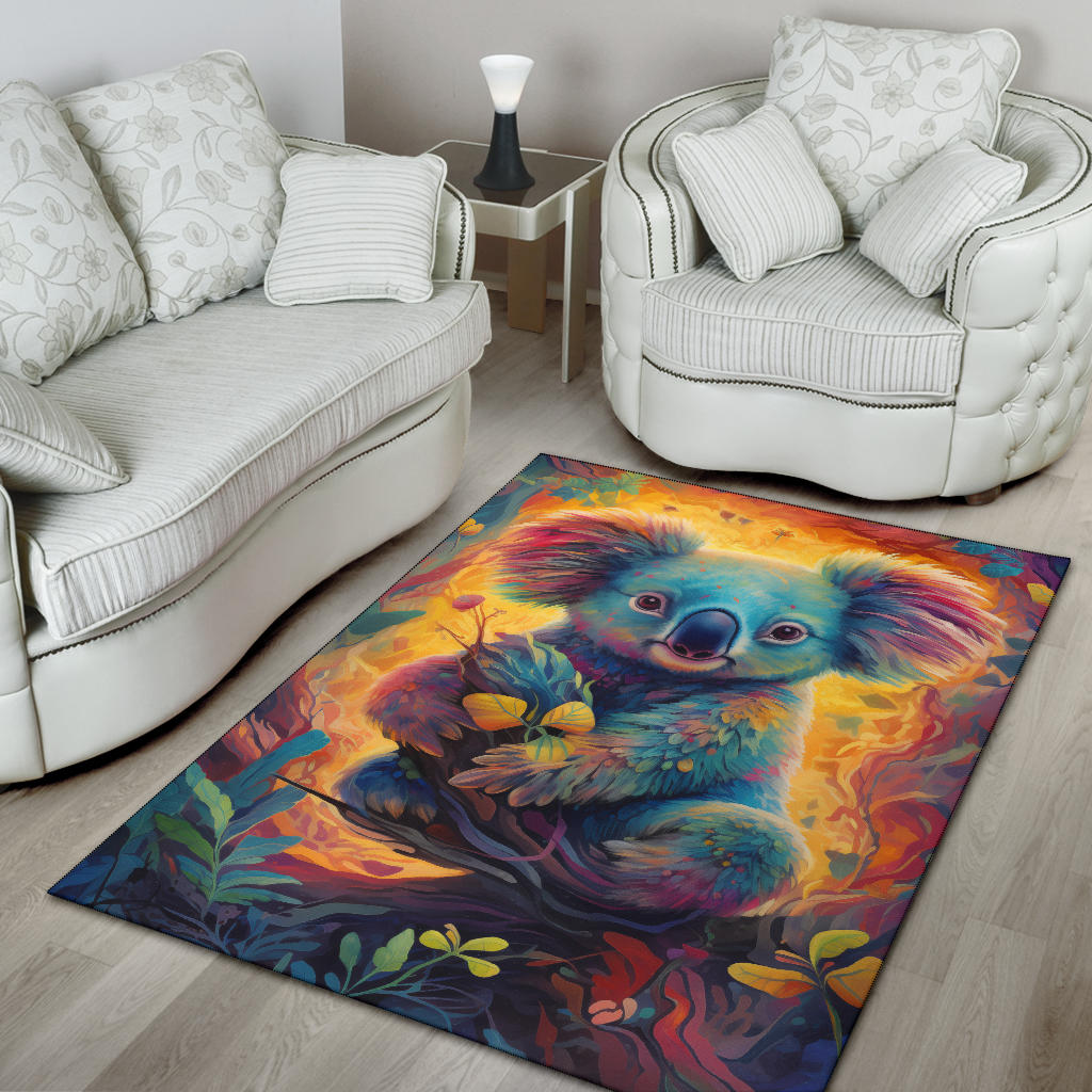 Koala rug, Koala Trippy Rug, Koala Gifts, Koala Decor