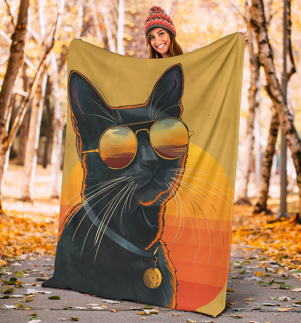 Bombay cat Blanket, Trippy Psychedelics Bombay cat Fleece Blanket, Bombay cat Throw Blanket, Bombay cat Gifts