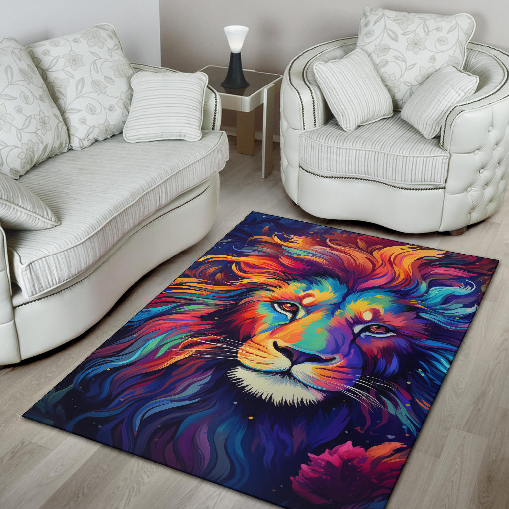 Lion rug, Lion Trippy Rug, Lion Gifts, Lion Decor