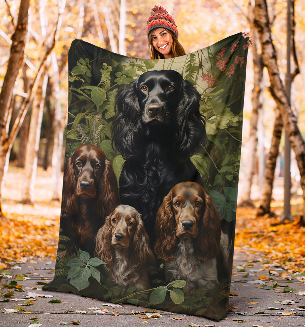 Cocker Spaniel Family Blanket, Cocker Spaniel Blanket,Cocker Spaniel Throw Blanket, Cocker Spanie, Cocker Spaniel Gifts