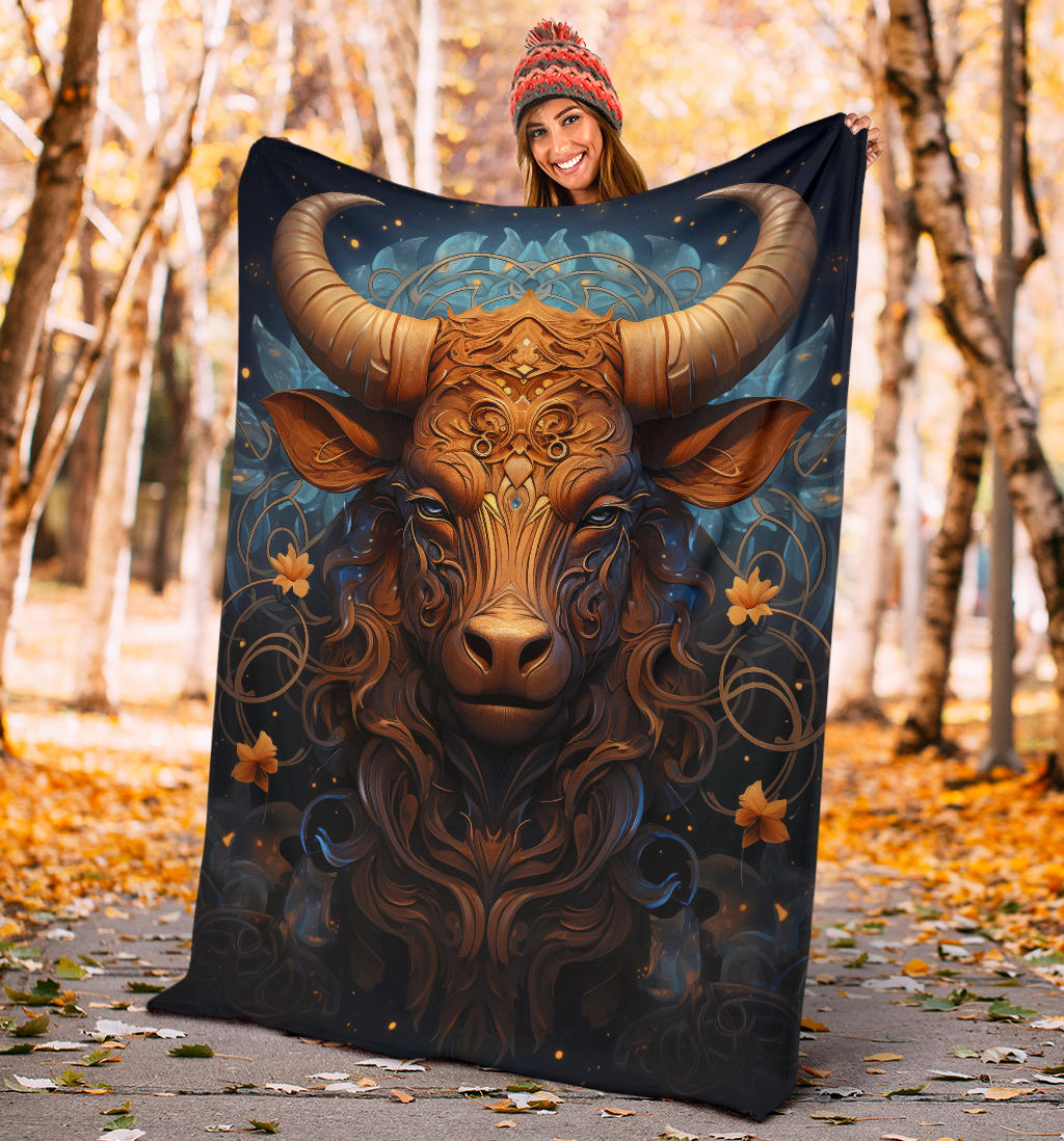 Taurus Zodiac Mysterious Blanket, Bull Zodiac Sign, Taurus Zodiac Gifts, Taurus Throw Blanket