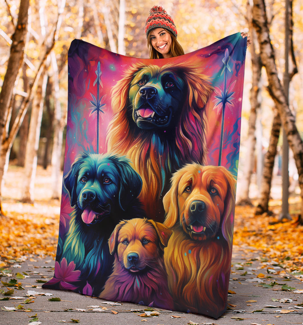 Caucasian Shepherd Blanket, Trippy Psychedelics Caucasian Shepherd Fleece Blanket, Caucasian Shepherd Throw Blanket, Caucasian Shepherd Gifts