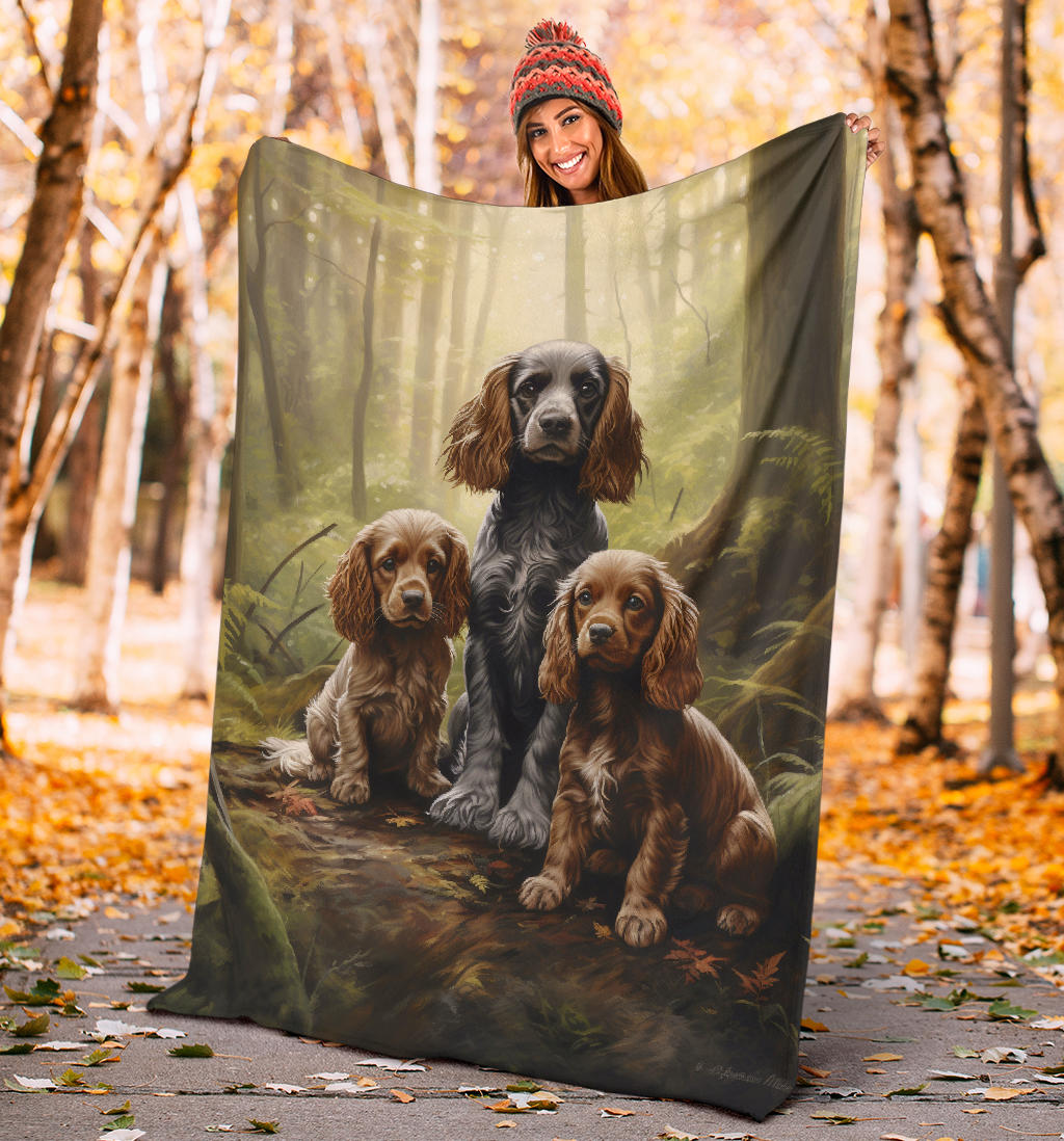 Cocker Spaniel Family Blanket, Cocker Spaniel Blanket,Cocker Spaniel Throw Blanket, Cocker Spanie, Cocker Spaniel Gifts