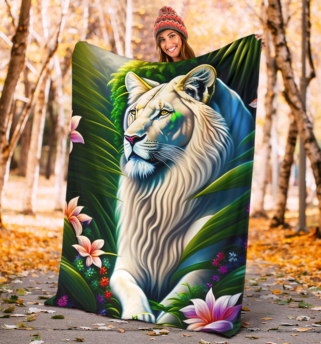 White Lion Blanket