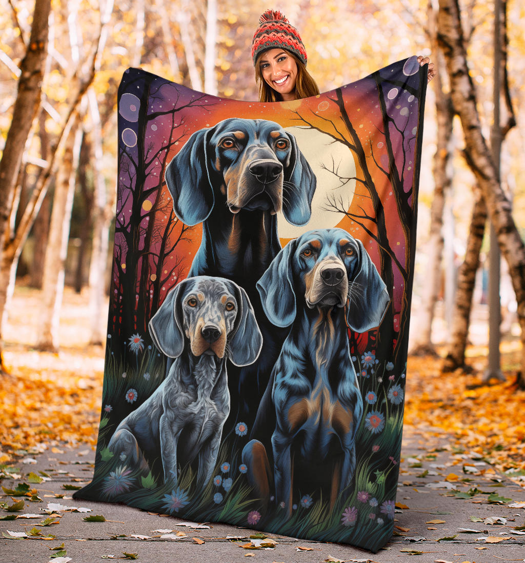 Bluetick Coonhound Blanket, Trippy Psychedelics Bluetick Coonhound Fleece Blanket, Bluetick Coonhound Throw Blanket, Bluetick Coonhound Gifts