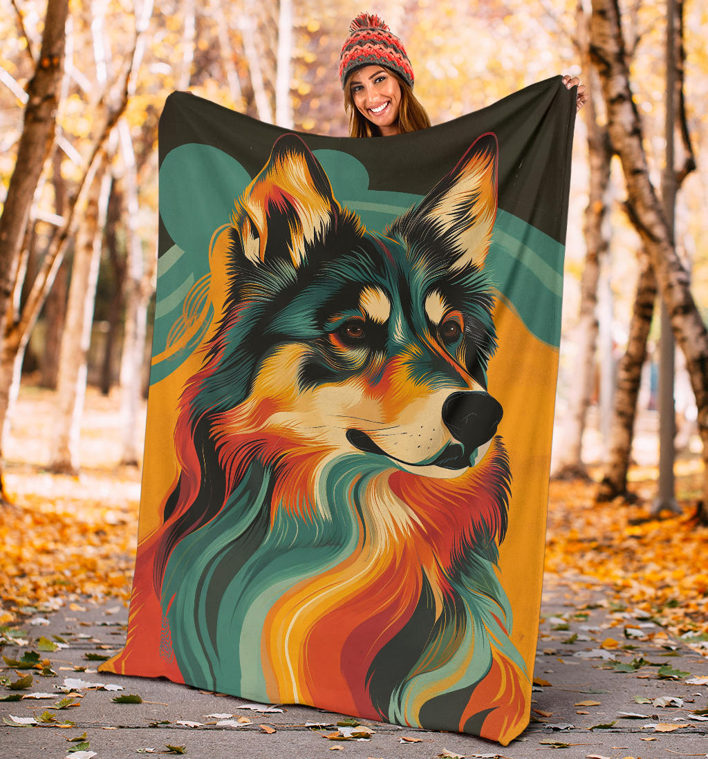 Lapponian Herder Dog Blanket, Trippy Psychedelics Lapponian Herder Dog Fleece Blanket, Lapponian Herder Dog Throw Blanket, Lapponian Herder Dog Gifts