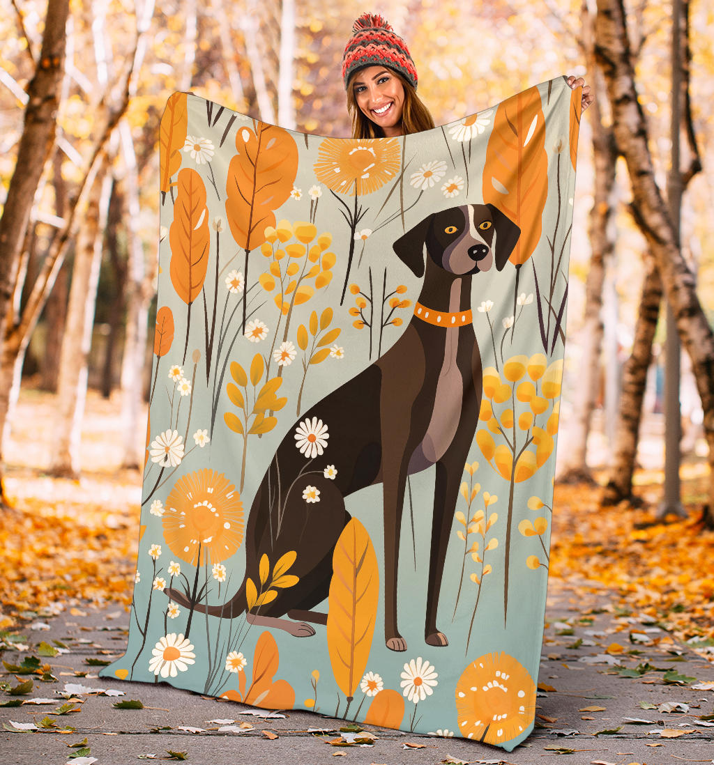 German Shorthaired Pointer Blanket, Trippy Psychedelics German Shorthaired Pointer Fleece Blanket, German Shorthaired Pointer Throw Blanket, German Shorthaired Pointer Gifts