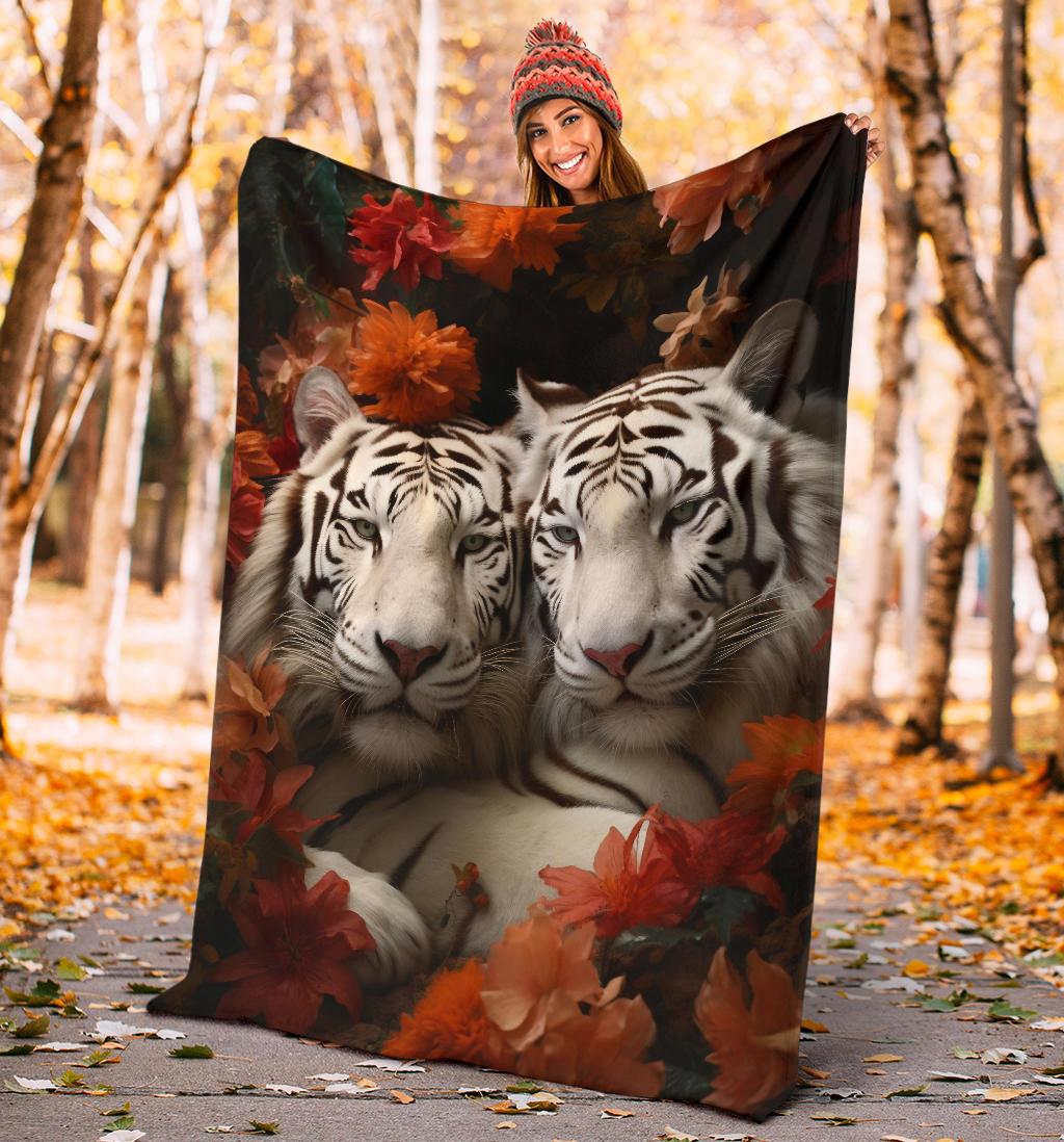 White Tiger Blanket