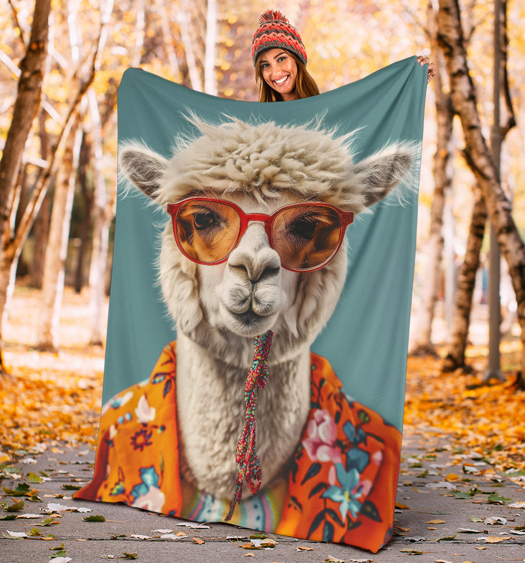 Alpaca Blanket, Trippy Psychedelics Alpaca Fleece Blanket, Alpaca Throw Blanket, Alpaca Gifts