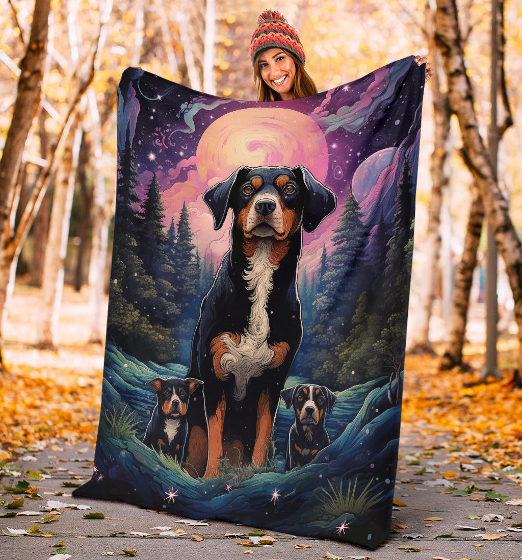 Entlebucher Mountain Blanket, Trippy Psychedelics Entlebucher Mountain Fleece Blanket, Entlebucher Mountain Throw Blanket, Entlebucher Mountain Gifts