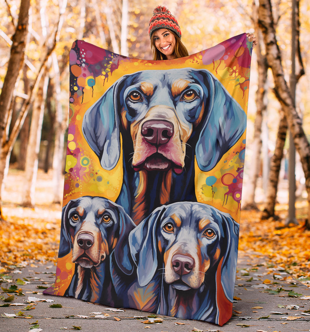 Bluetick Coonhound Blanket, Trippy Psychedelics Bluetick Coonhound Fleece Blanket, Bluetick Coonhound Throw Blanket, Bluetick Coonhound Gifts