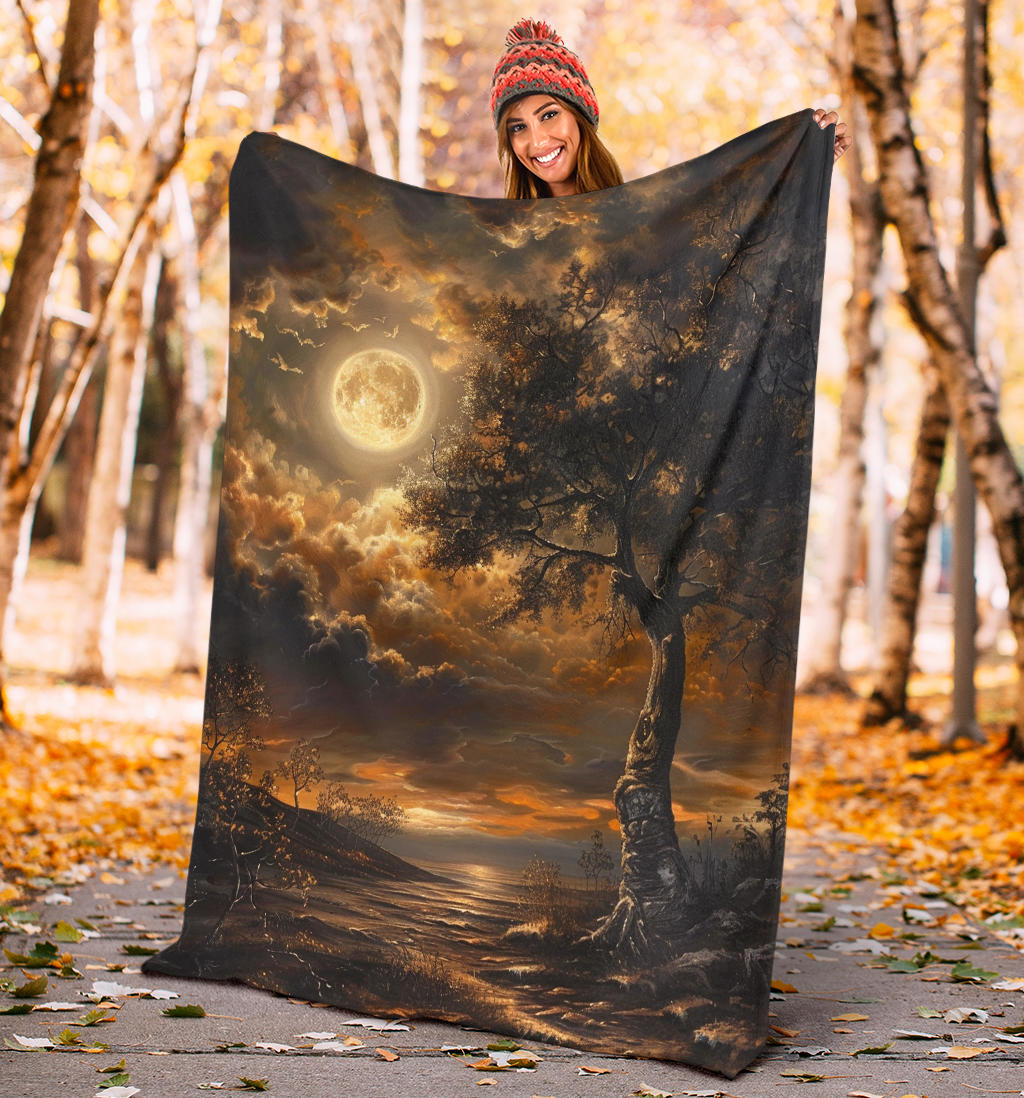 Mystic Moonlight Blanket, Mystic Moonlight Estetic Blanket, Mystic Moonlight Blanket Gift, Blanket