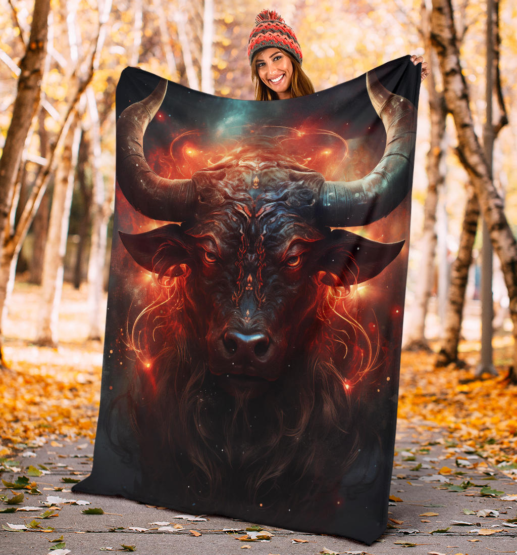 Taurus Zodiac Mysterious Blanket, Bull Zodiac Sign, Taurus Zodiac Gifts, Taurus Throw Blanket