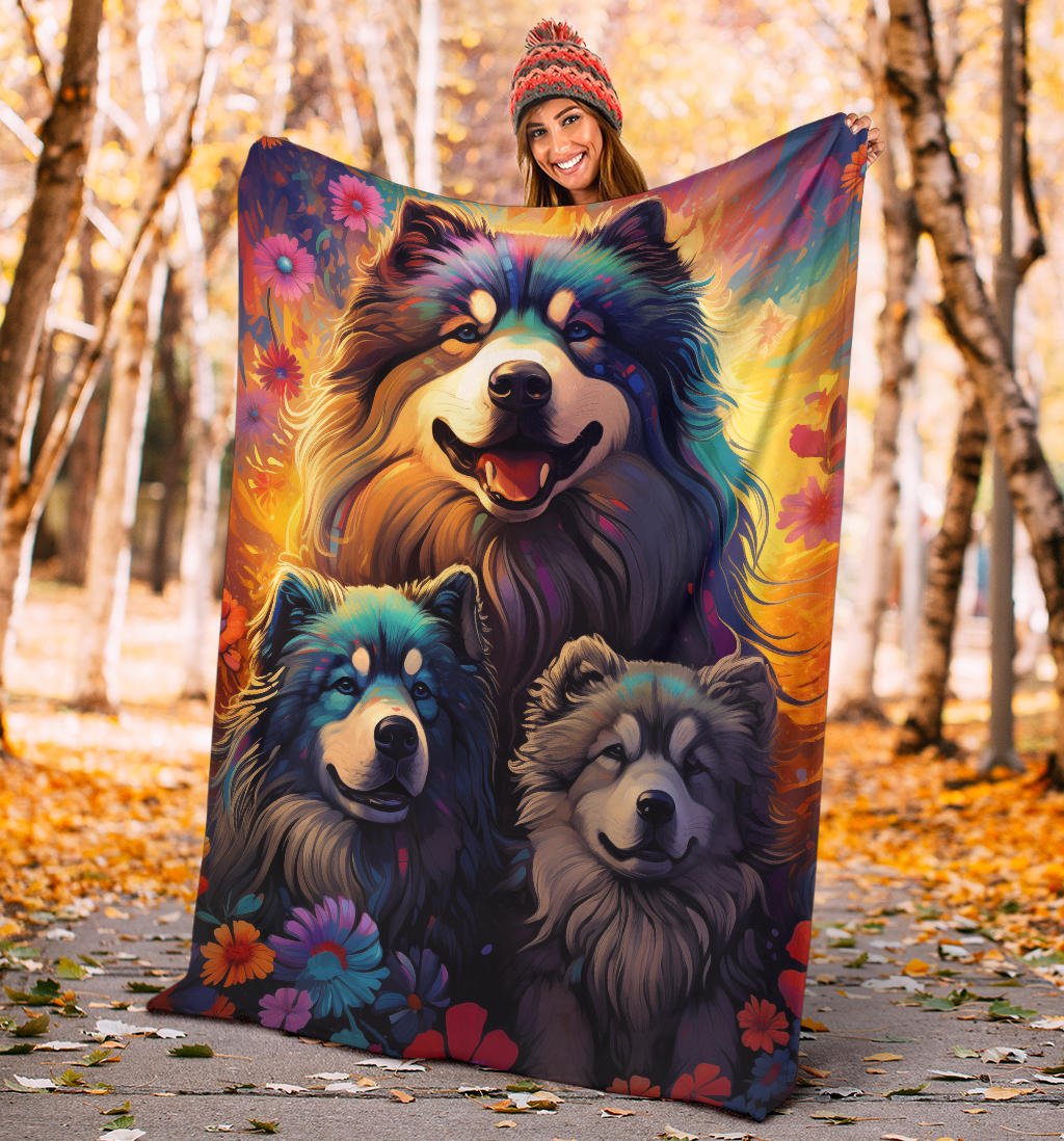 Caucasian Shepherd Blanket, Trippy Psychedelics Caucasian Shepherd Fleece Blanket, Caucasian Shepherd Throw Blanket, Caucasian Shepherd Gifts