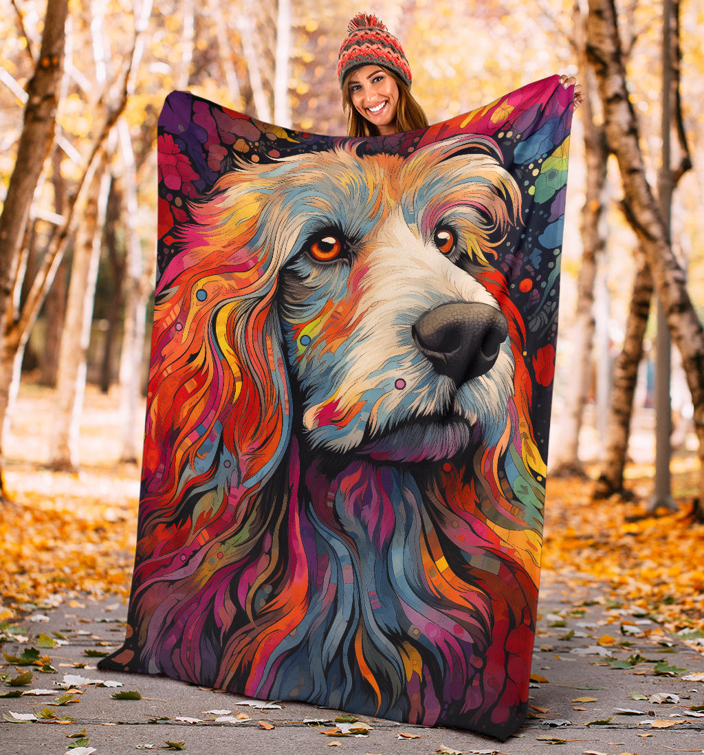 Petit Basset Griffon Vendeen Blanket, Trippy Psychedelics Petit Basset Griffon Vendeen Fleece Blanket, Petit Basset Griffon Vendeen Throw Blanket, Petit Basset Griffon Vendeen Gifts