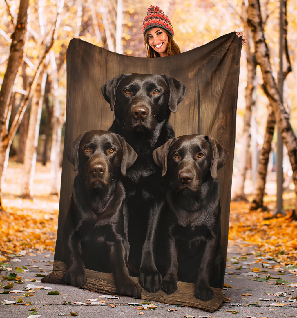 Labrador Retriever Family Blanket, Labrador Retriever Throw Blanket, Labrador Retriever Gifts, Labrador Retriever Fleece Blanket