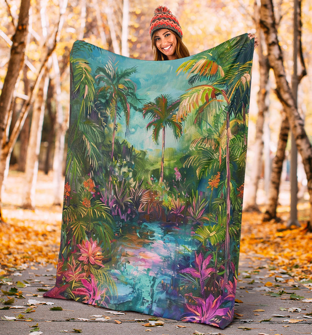 Tropical Paradise Blanket, Tropical Paradise Costume Blanket, Tropical Paradise Blanket Gift, Blanket