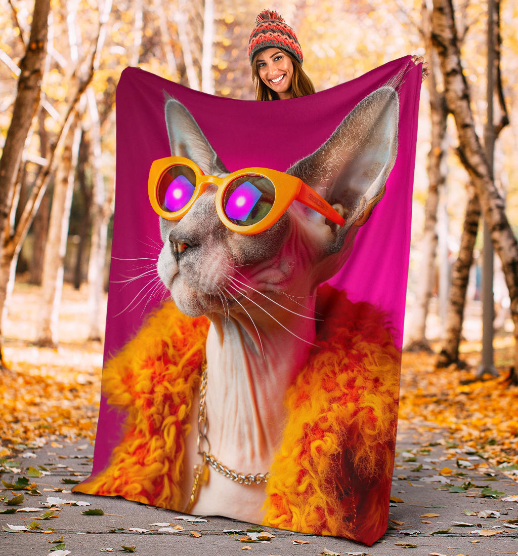 Cornish Rex cat Blanket, Trippy Psychedelics Cornish Rex cat Fleece Blanket, Cornish Rex cat Throw Blanket, Cornish Rex cat Gifts