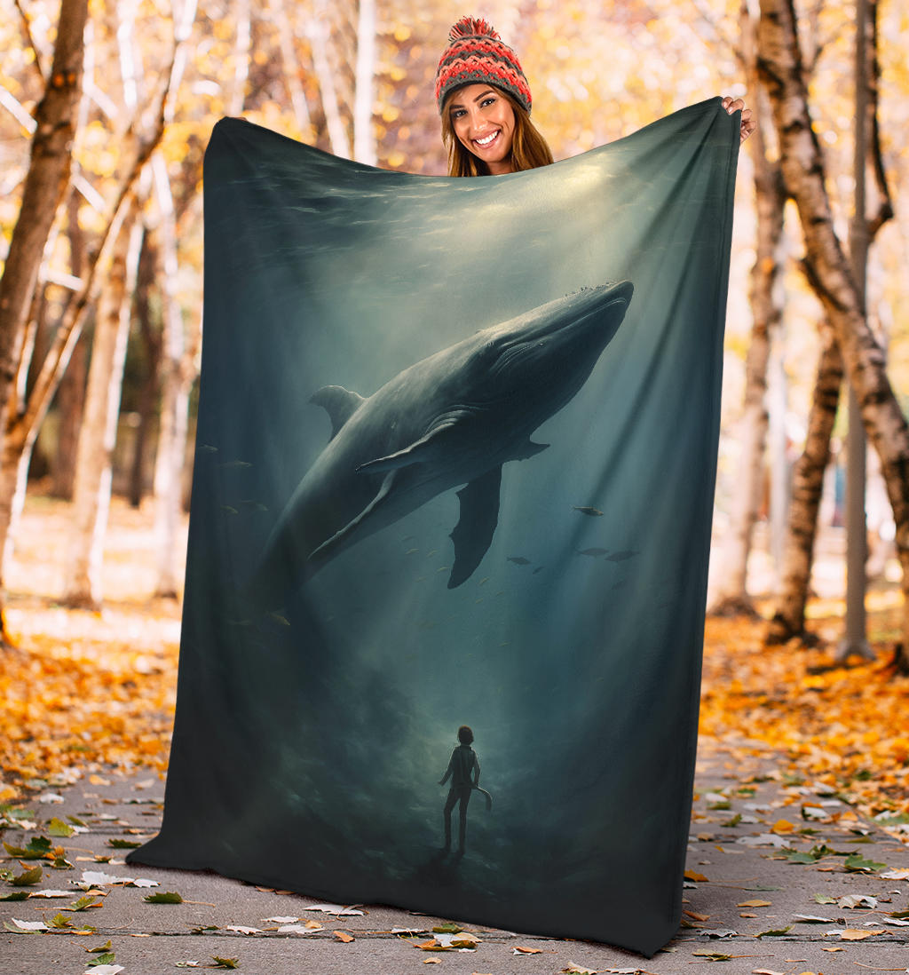 Blue Whale Blanket, Whale Throw Blanket, Whale Fleece Blanket, Whale Gifts