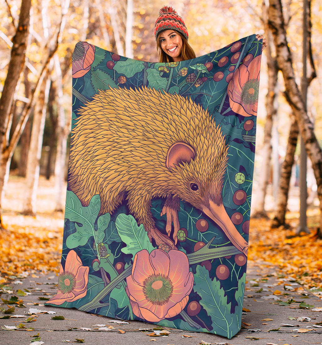 Echidna Blanket, Trippy Psychedelics Echidna Fleece Blanket, Echidna Throw Blanket, Echidna Gifts