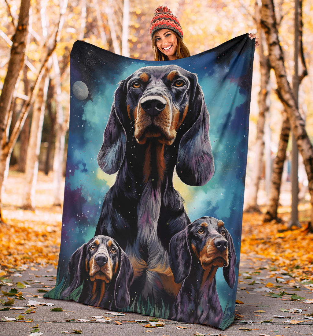 Bluetick Coonhound Blanket, Trippy Psychedelics Bluetick Coonhound Fleece Blanket, Bluetick Coonhound Throw Blanket, Bluetick Coonhound Gifts