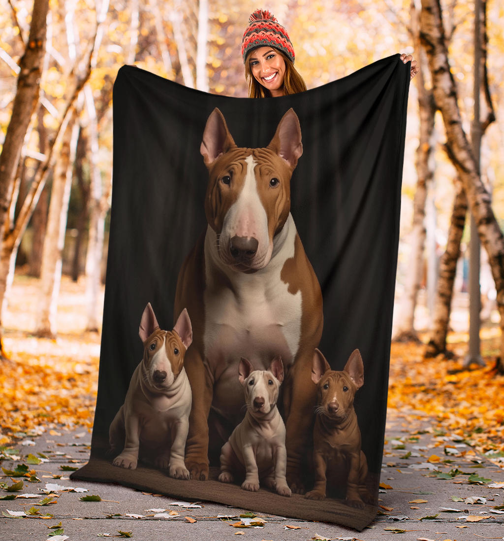 Bull Terrier Family Blanket, Bull Terrier Blanket, Bull Terrier Throw Blanket, Bull Terrier, Bull Terrier Gift