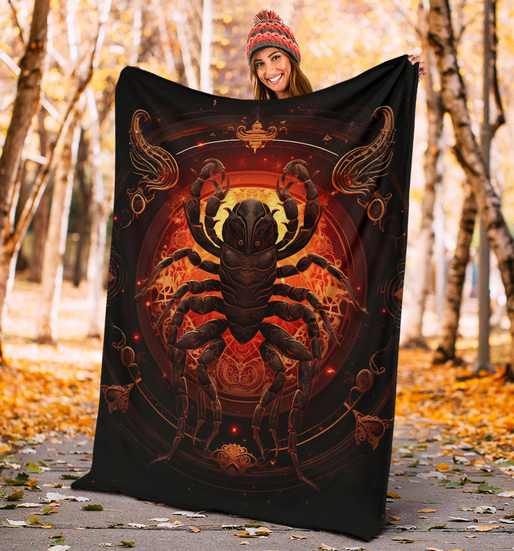 Scorpion Scorpius Zodiac Blanket, Scorpion Scorpius Zodiac Gifts, Scorpius Throw Blanket, Scorpius Fleece Blanket