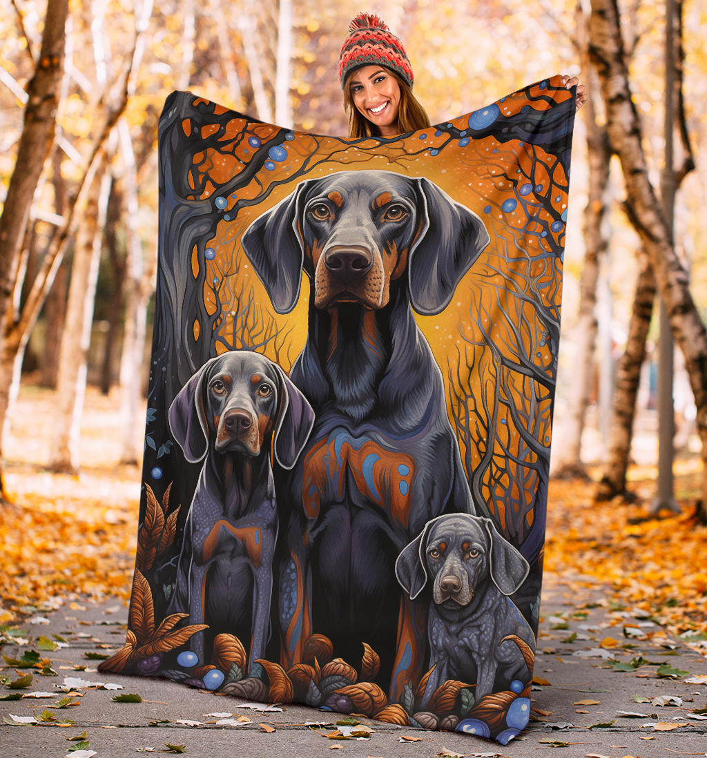 Bluetick Coonhound Blanket, Trippy Psychedelics Bluetick Coonhound Fleece Blanket, Bluetick Coonhound Throw Blanket, Bluetick Coonhound Gifts