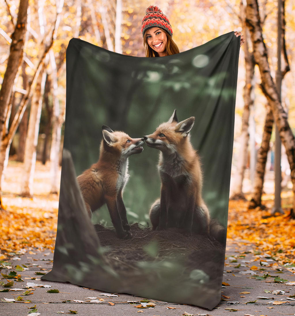 Cute Foxes Blanket