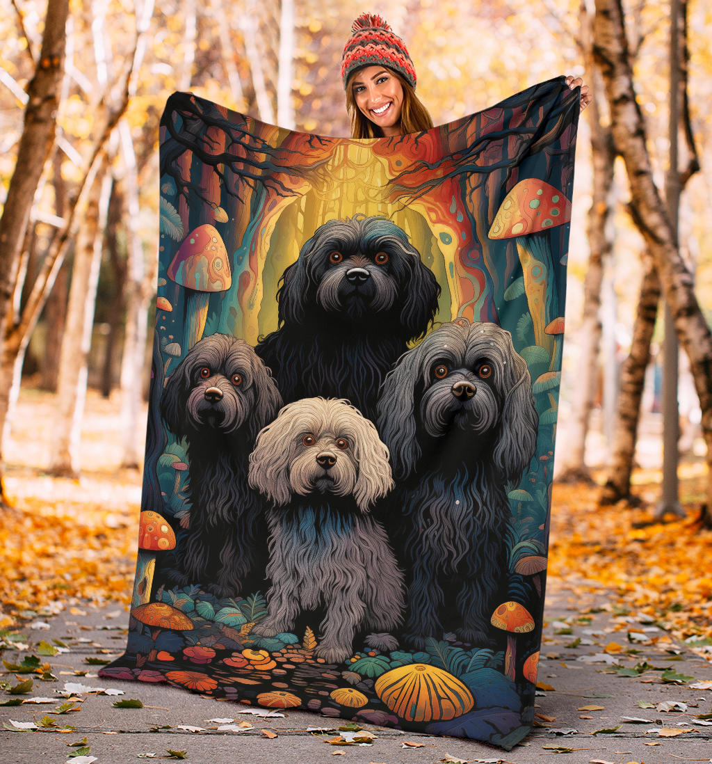 Puli Blanket, Trippy Psychedelics Puli Fleece Blanket, Puli Throw Blanket, Puli Gifts