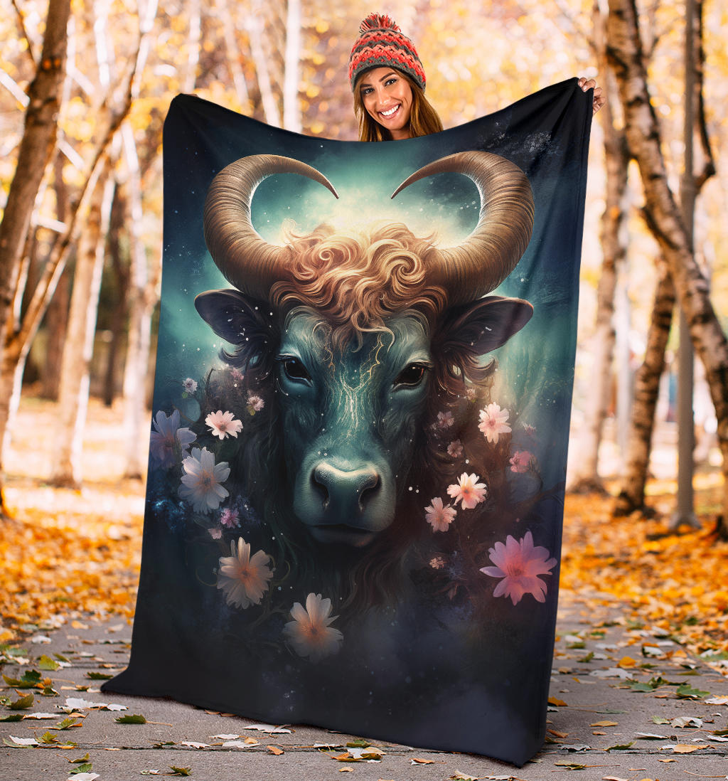 Taurus Zodiac Mysterious Blanket, Bull Zodiac Sign, Taurus Zodiac Gifts, Taurus Throw Blanket