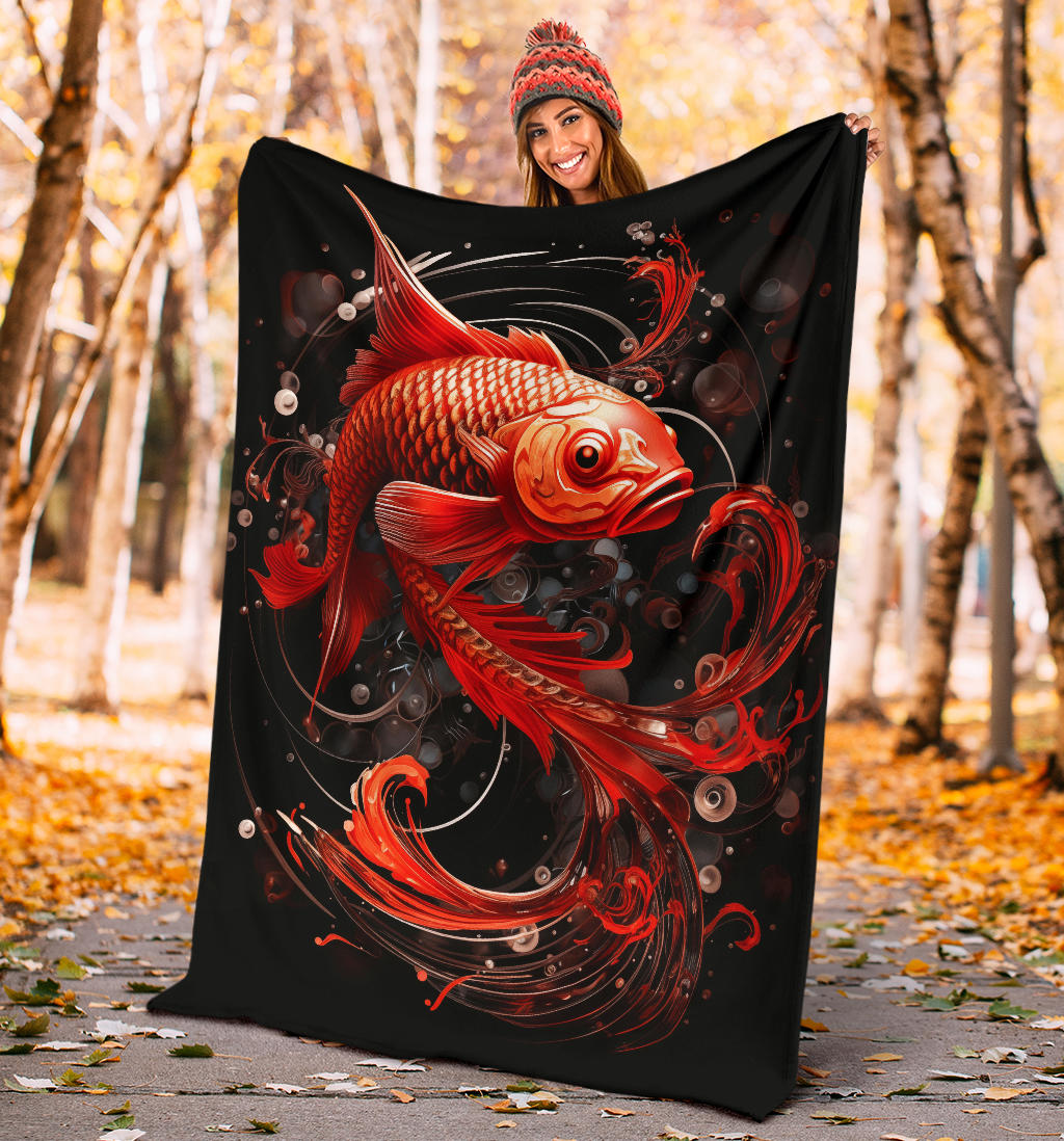 Fish Zodiac Blanket, Pisces Zodiac Gifts, Fish Zodiac Throw Blanket, Fish Zodiac Sign Fleece Blanket