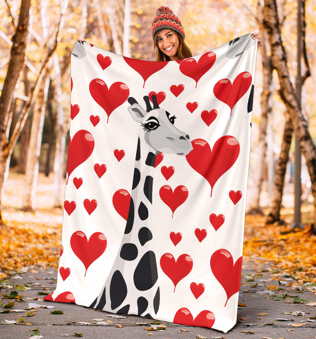 Giraffe Hearts Blanket