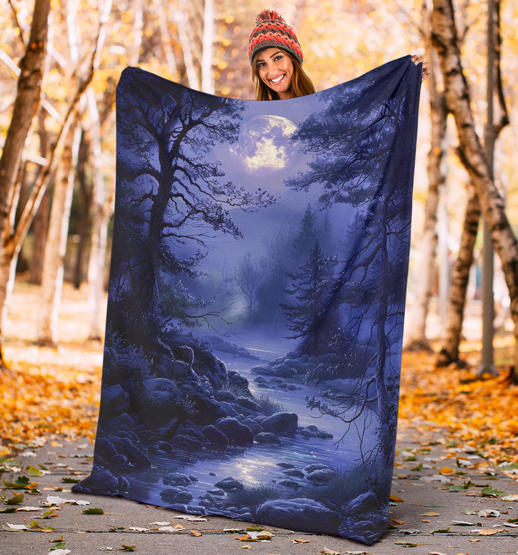 Mystic Moonlight Blanket, Mystic Moonlight Estetic Blanket, Mystic Moonlight Blanket Gift, Blanket