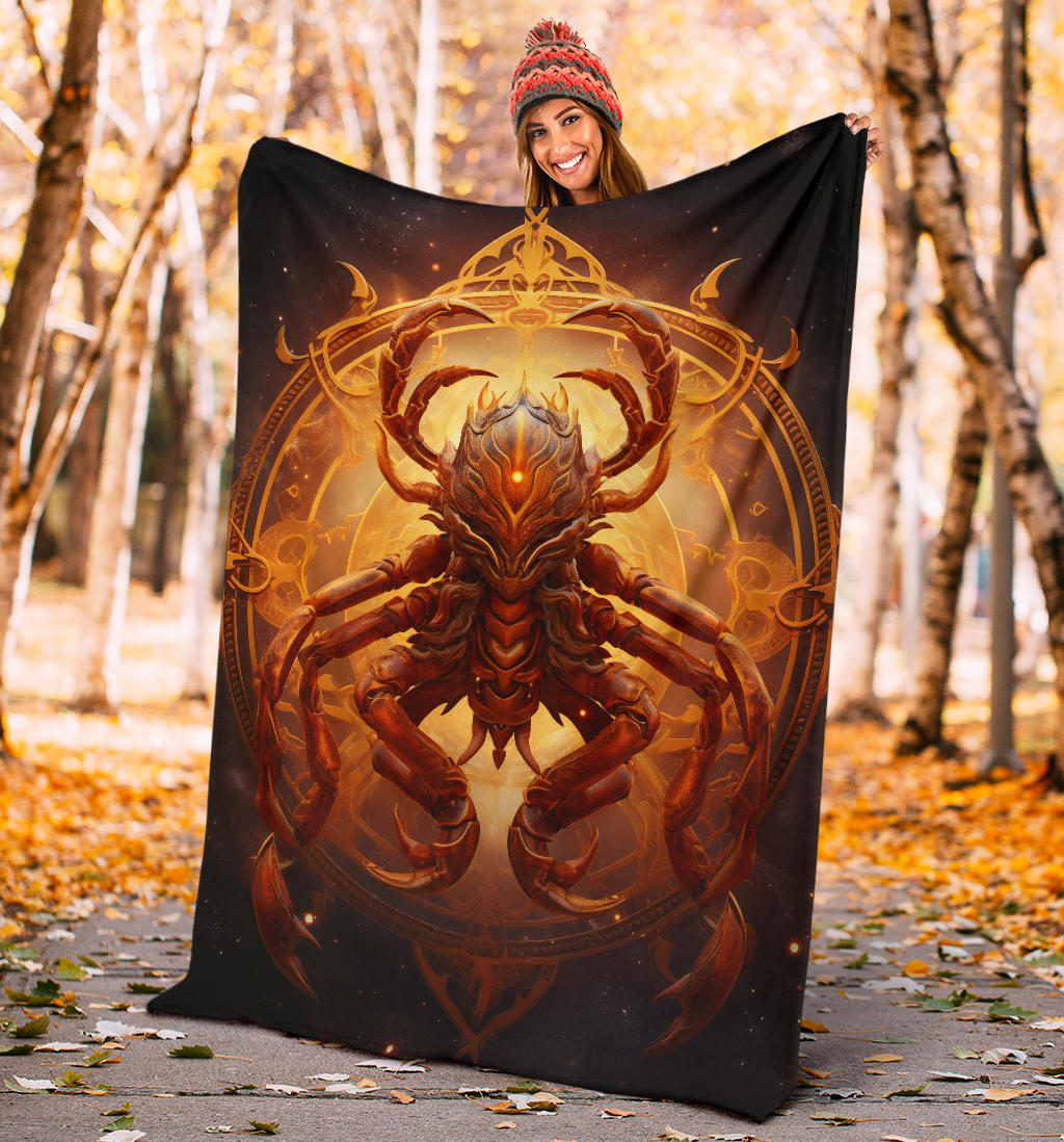 Scorpion Scorpius Zodiac Blanket, Scorpion Scorpius Zodiac Gifts, Scorpius Throw Blanket, Scorpius Fleece Blanket