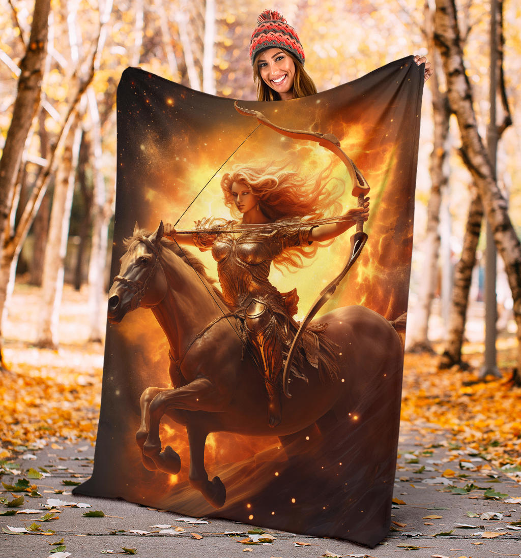 Sagittarius Zodiac Sign Blanket, Archer Sagittarius Zodiac Gifts