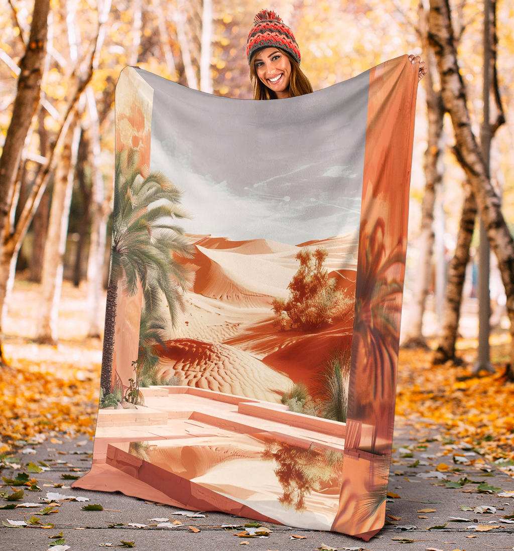 Desert Mirage Blanket, Desert Mirage Estetic Blanket, Desert Mirage Blanket Gift, Blanket