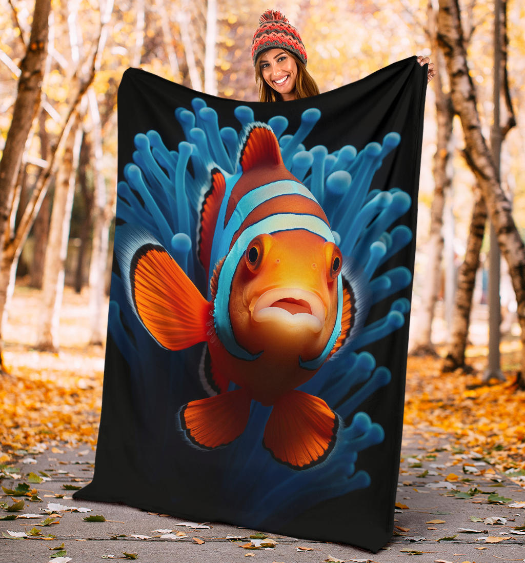 Clownfish Blanket, Clownfish Throw Blanket, Clownfish Gifts