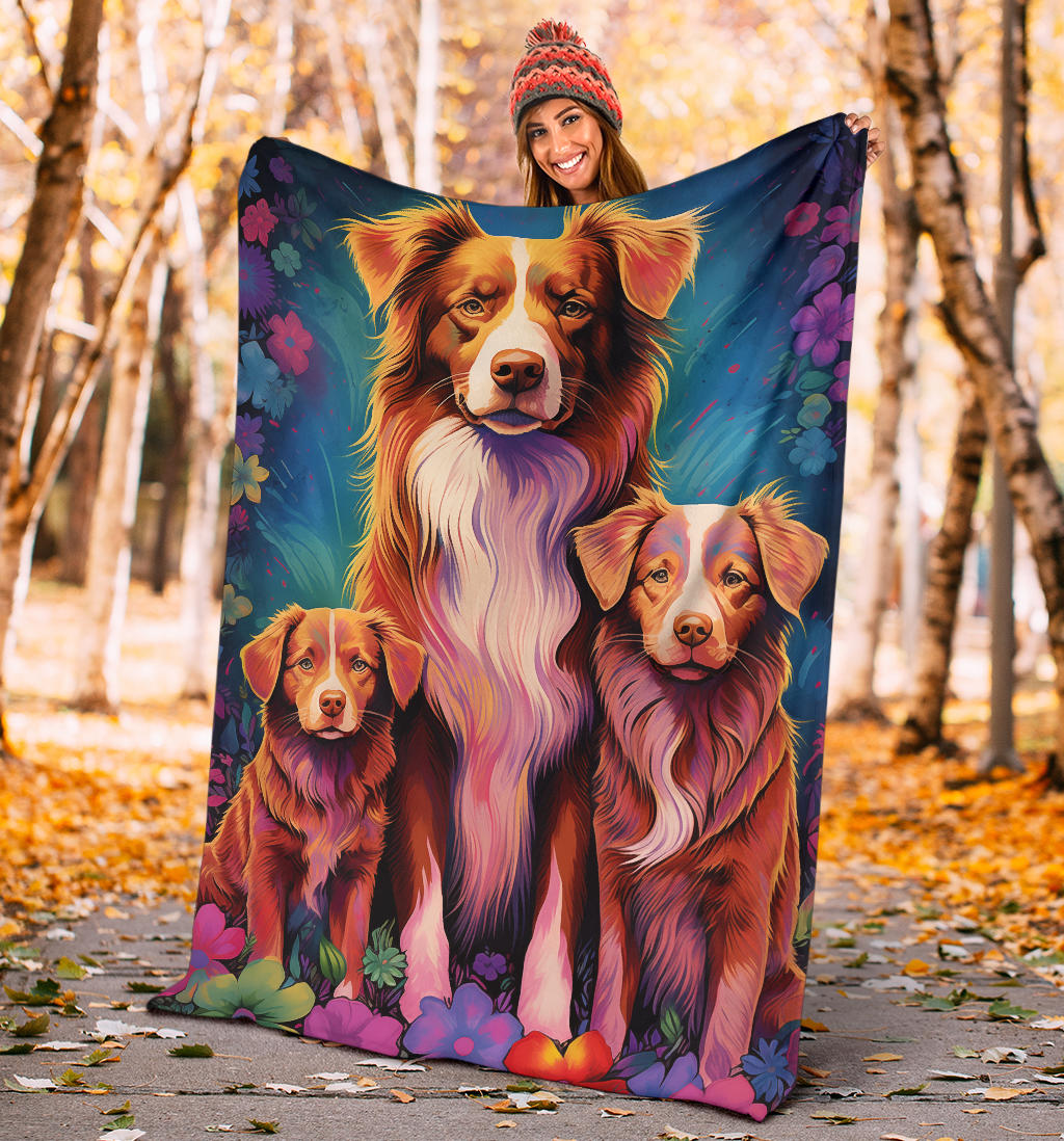 Nova Scotia Duck Tolling Ret Blanket, Trippy Psychedelics Nova Scotia Duck Tolling Ret Fleece Blanket, Nova Scotia Duck Tolling Ret Throw Blanket, Nova Scotia Duck Tolling Ret Gifts