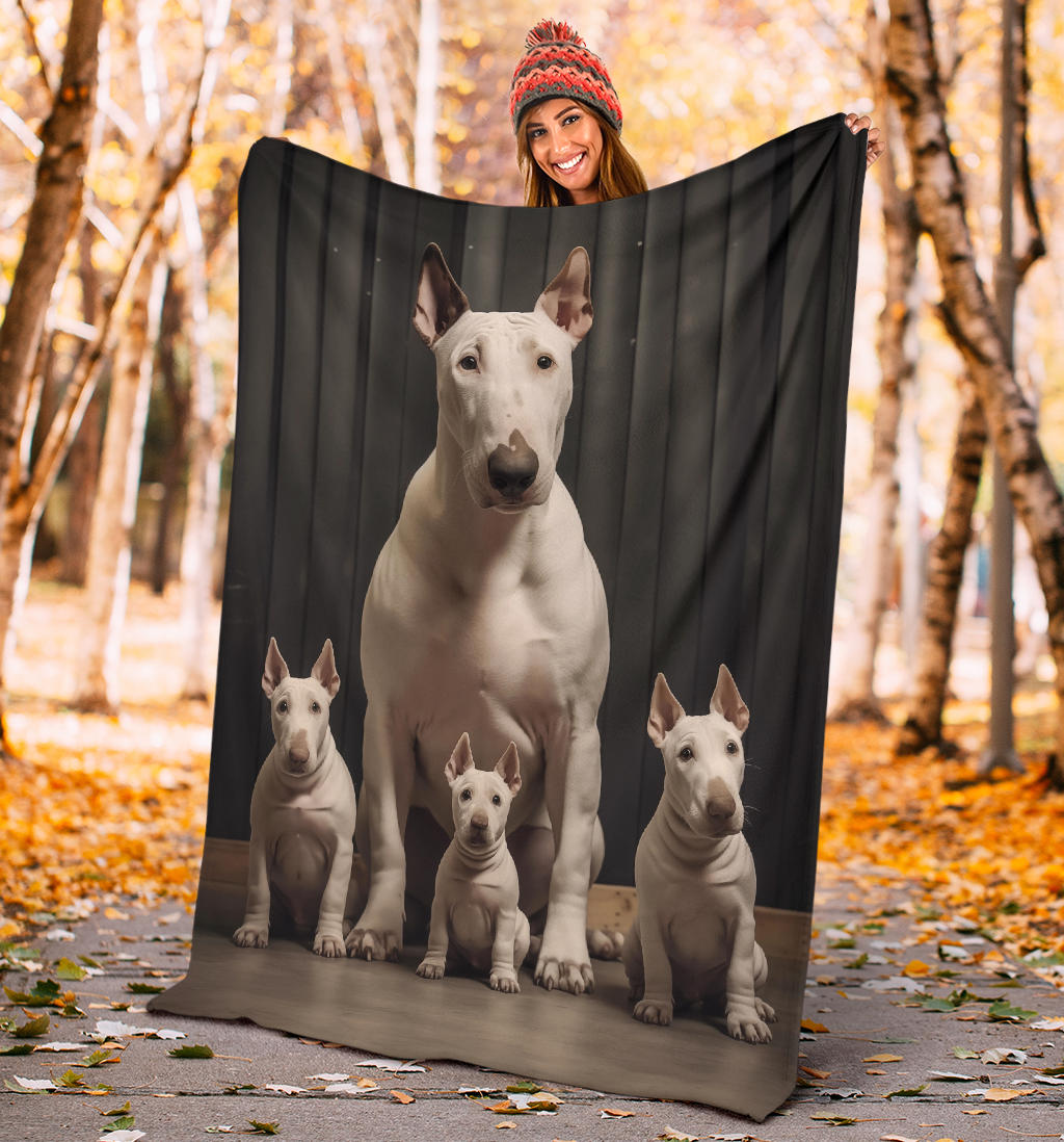 Bull Terrier Family Blanket, Bull Terrier Blanket, Bull Terrier Throw Blanket, Bull Terrier, Bull Terrier Gift