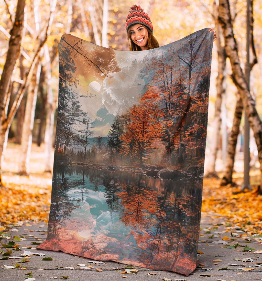 Autumn Aura Blanket, Autumn Aura Estetic Blanket, Autumn Aura Blanket Gift, Blanket