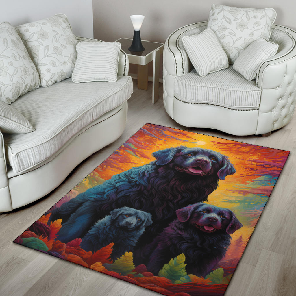 Newfoundland Rug, Newfoundland Trippy Rug, Newfoundland Gifts, Newfoundland Decor