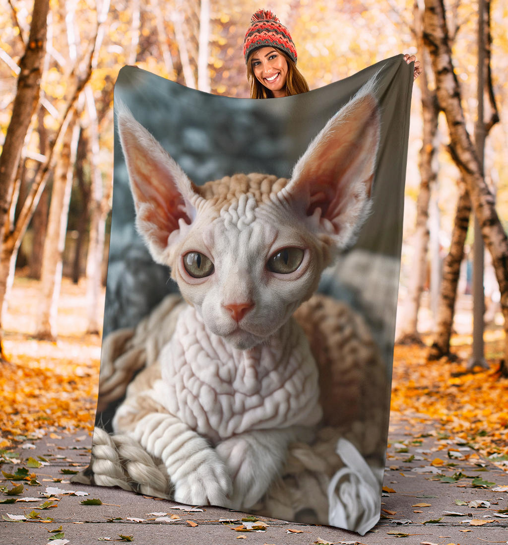 Cornish Rex cat Blanket, Trippy Psychedelics Cornish Rex cat Fleece Blanket, Cornish Rex cat Throw Blanket, Cornish Rex cat Gifts