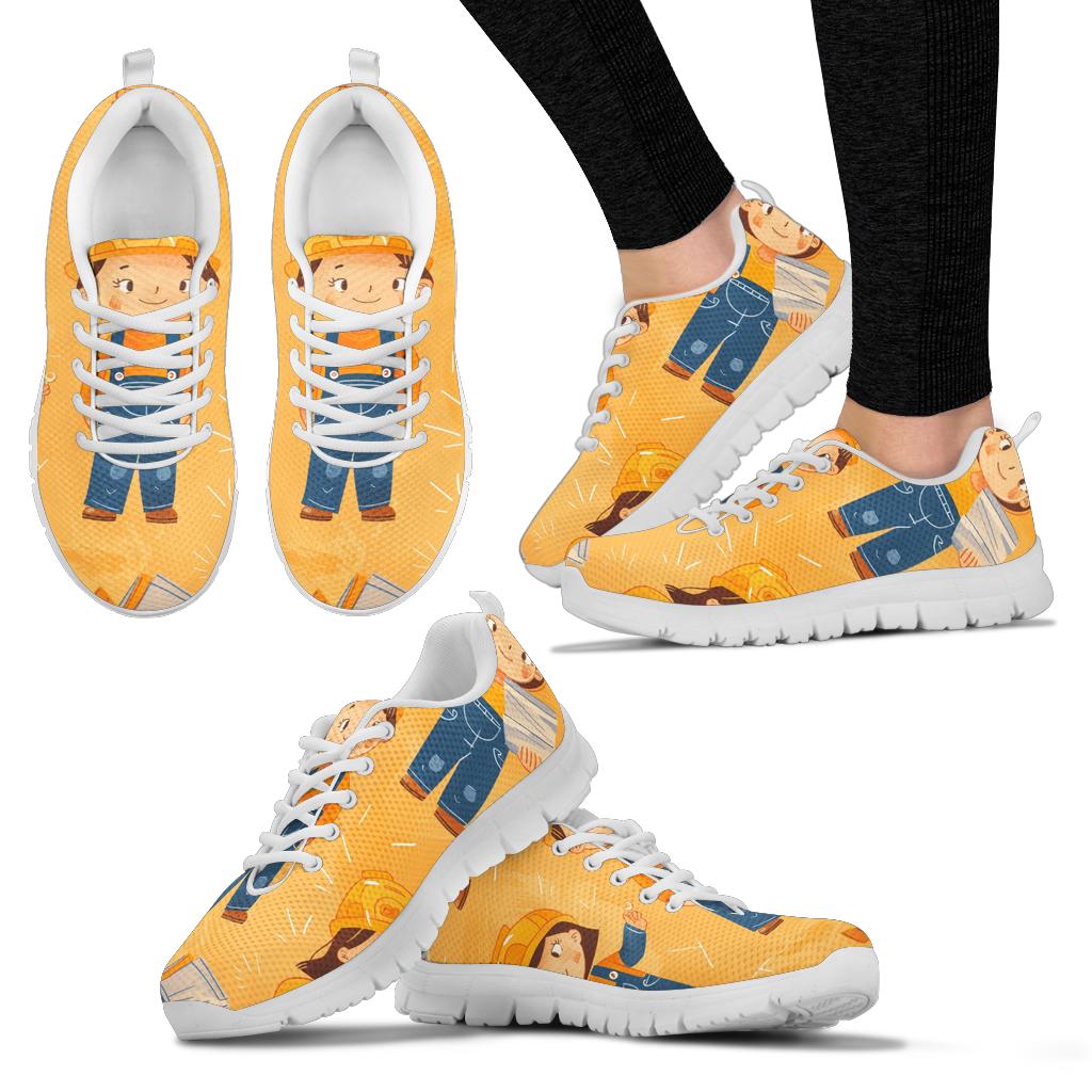 Construction Workers Sneakers, Sport Shoes, Construction Workers  Women Man Kids Sneakers, Construction Workers  Costume Sneakers